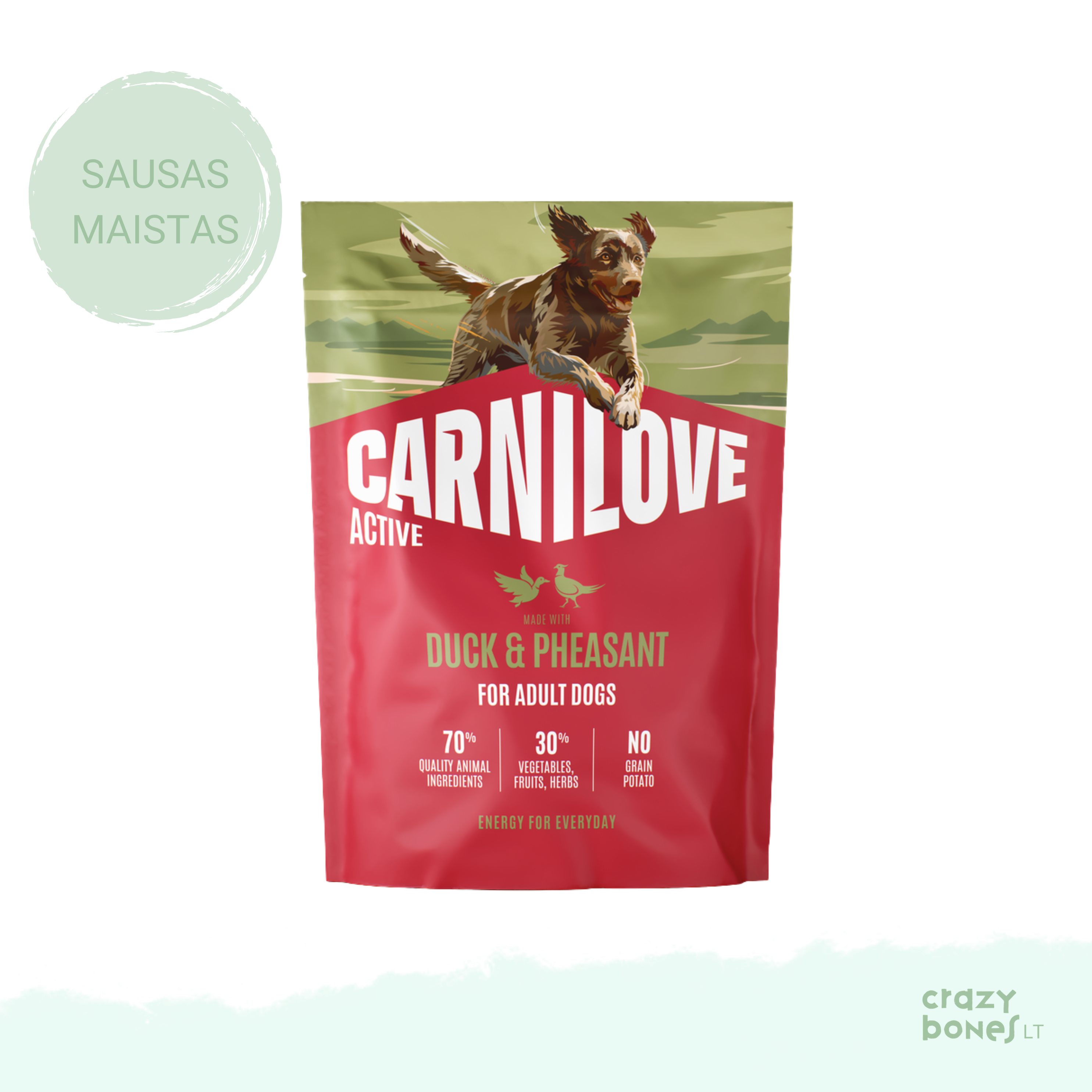 CARNILOVE ACTIVE Dog Duck & Pheasant sausas maistas šunims