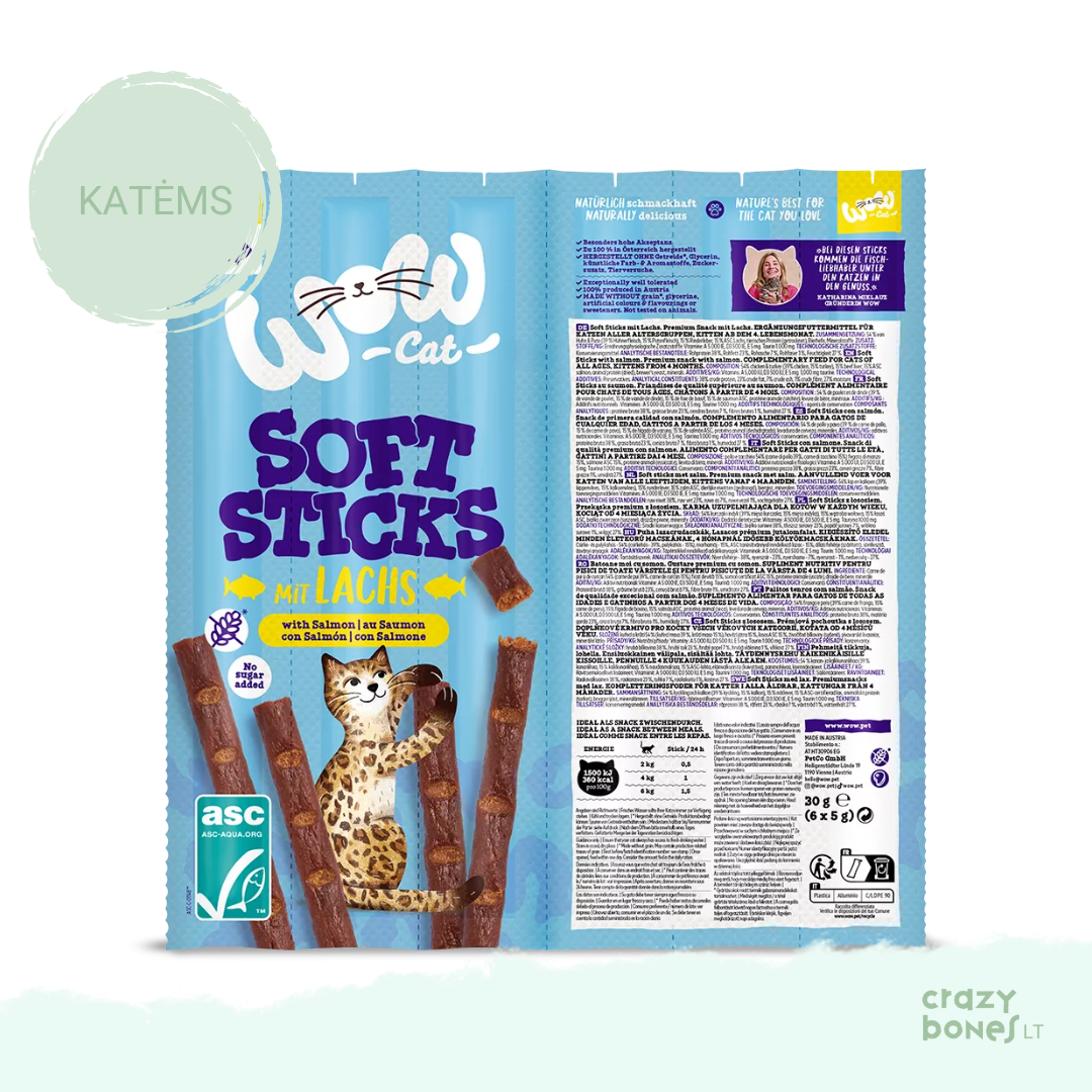 Kramtomos lazdelės su lašiša