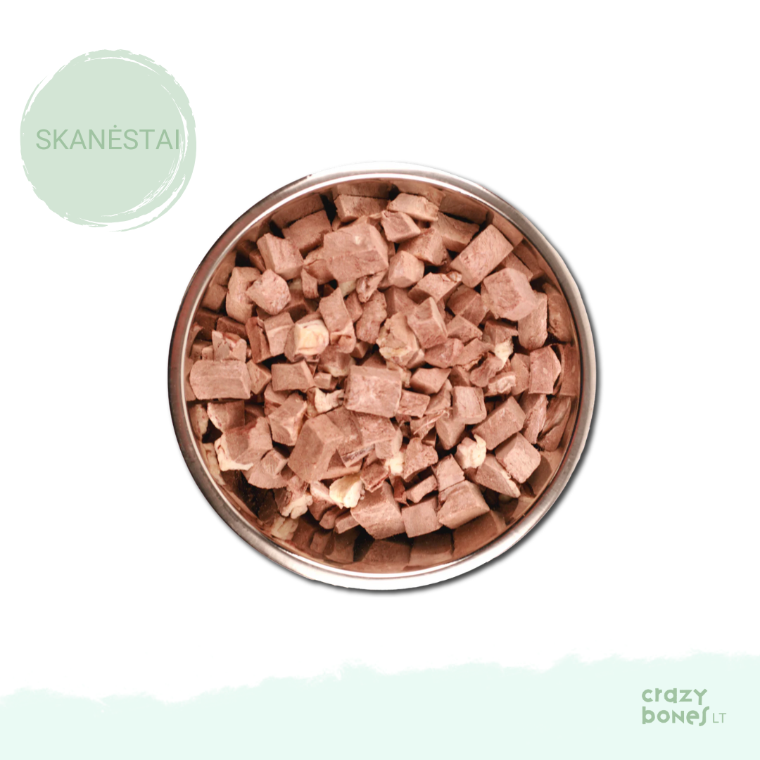 100 % natūralus liofilizuotų jautienos širdžių skanėstas