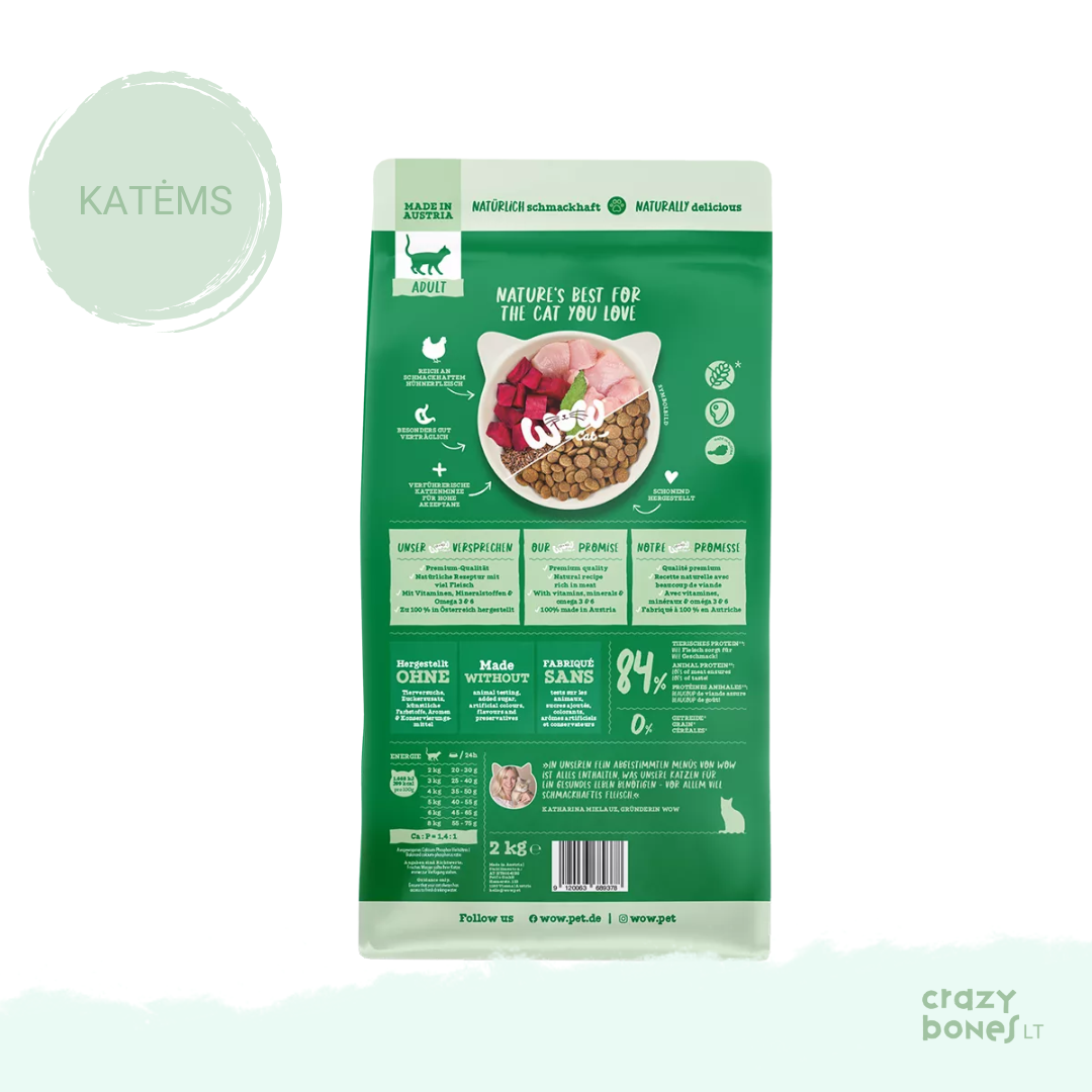 Sausas maistas su vištiena ir katžole