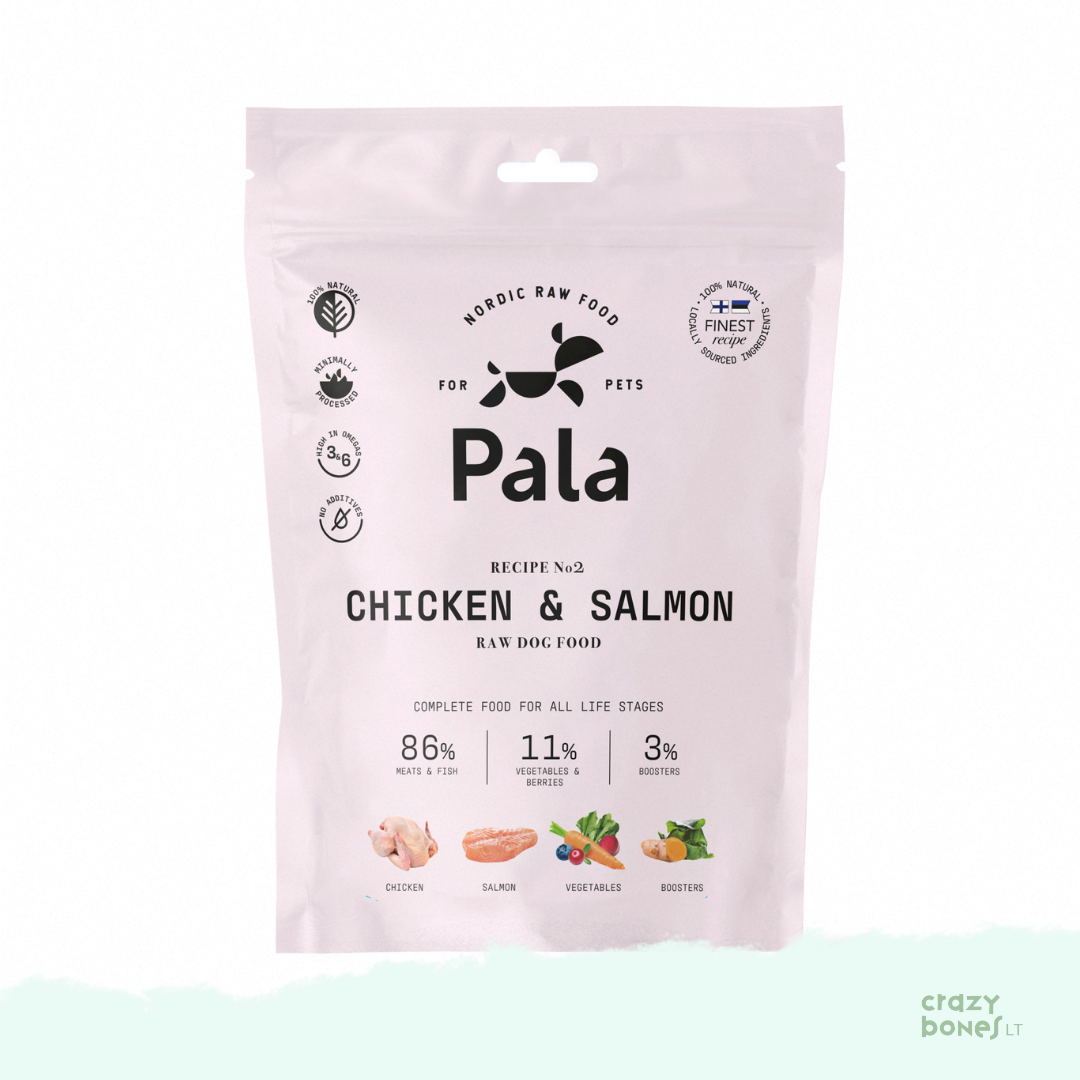 PALA dog food. Recipe NO. 2 - CHICKEN AND SALMON