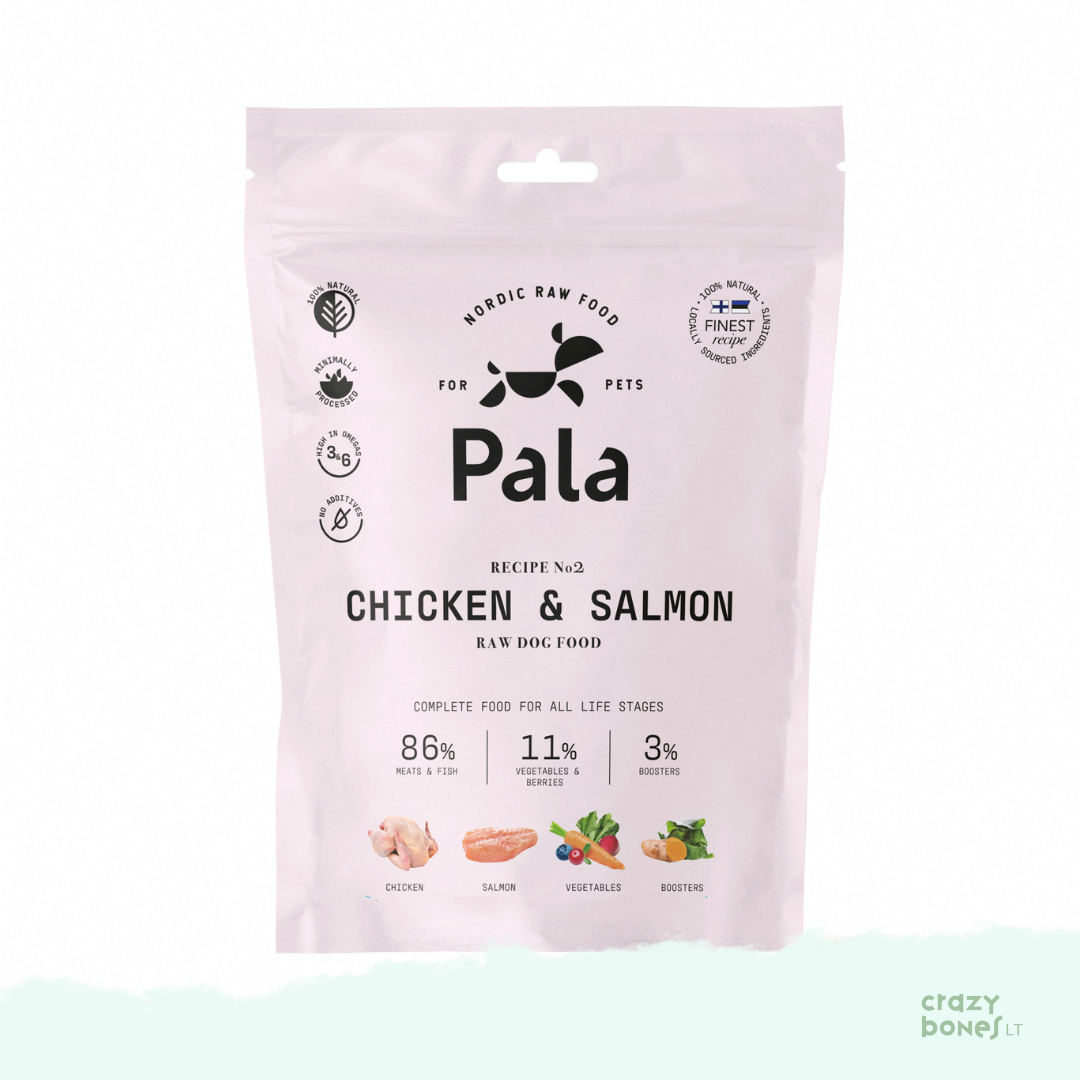 PALA dog food. Recipe NO. 2 - CHICKEN AND SALMON / 1 kg