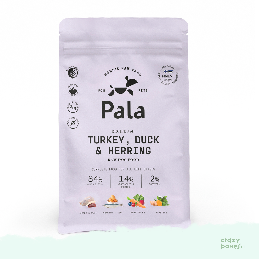 PALA dog food. Recipe NO. 6 - TURKEY, DUCK AND HERRING / 1 kg