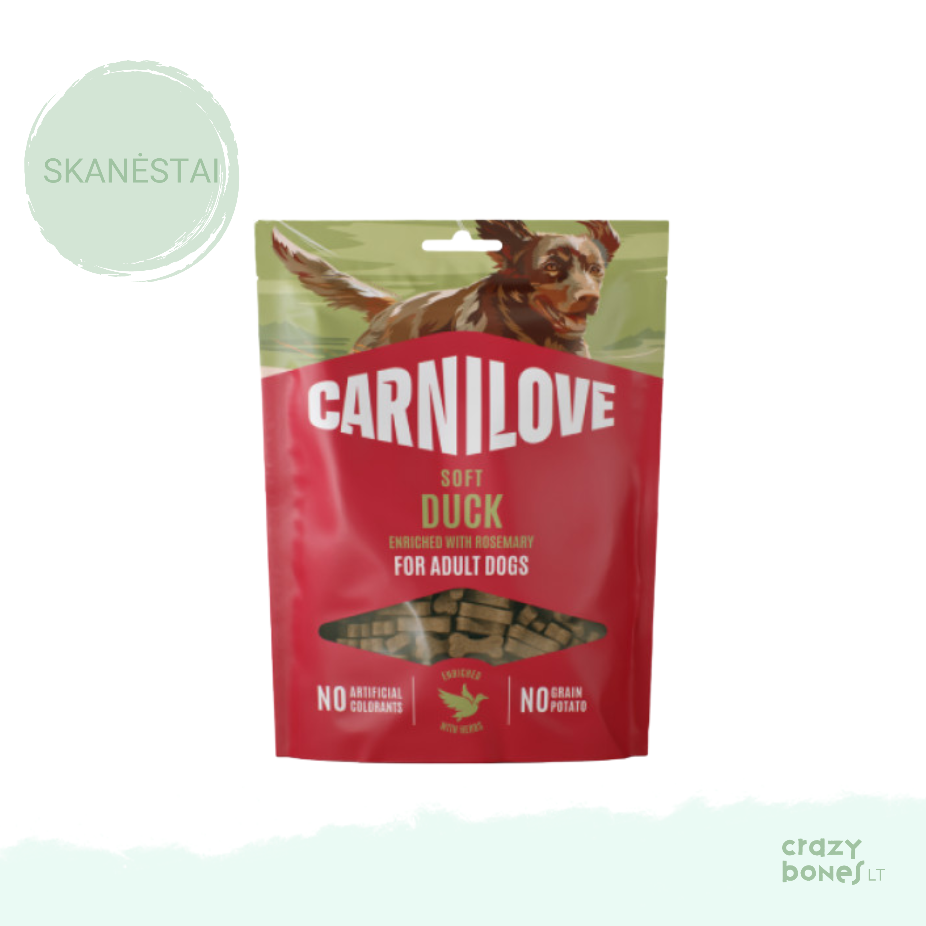 CARNILOVE Soft Snack Duck enriched with Rosemary skanėstai šunims