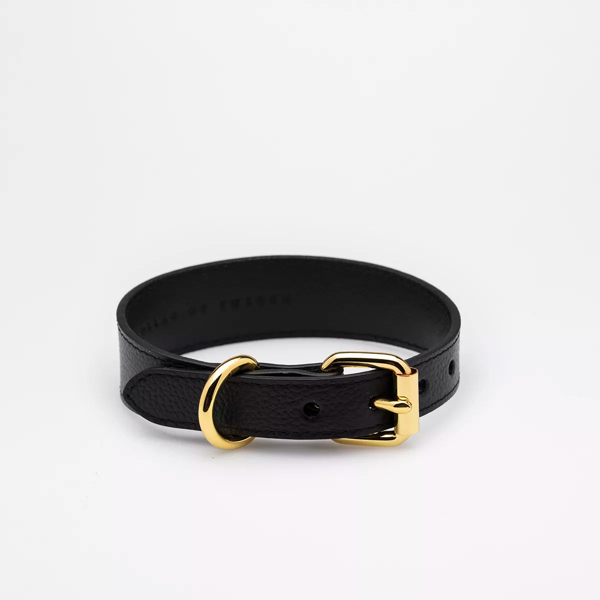 Black vegan leather collar XS