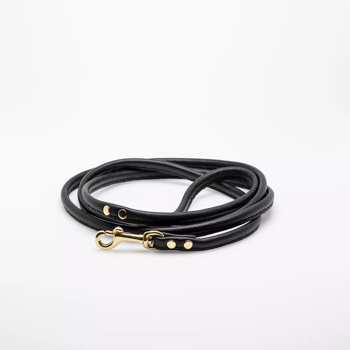 Black vegan leather leash