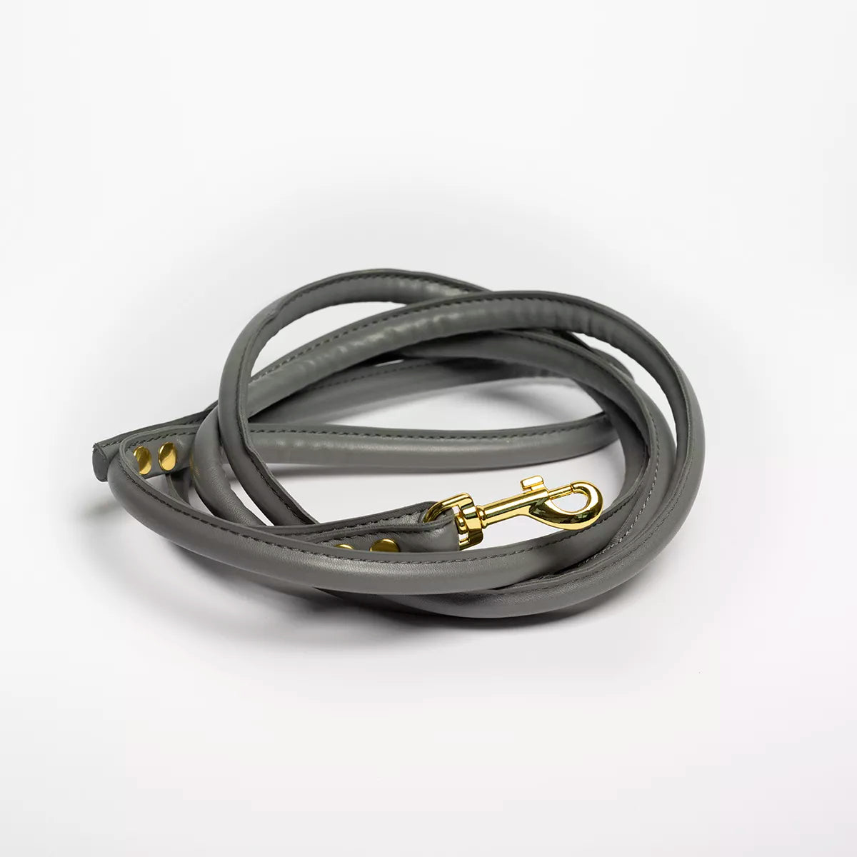 Dark gray vegan leather leash