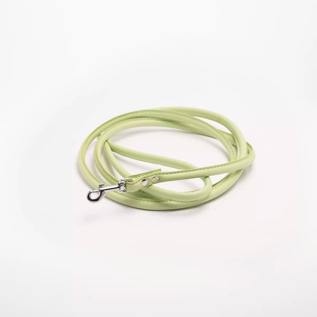 Green vegan leather leash