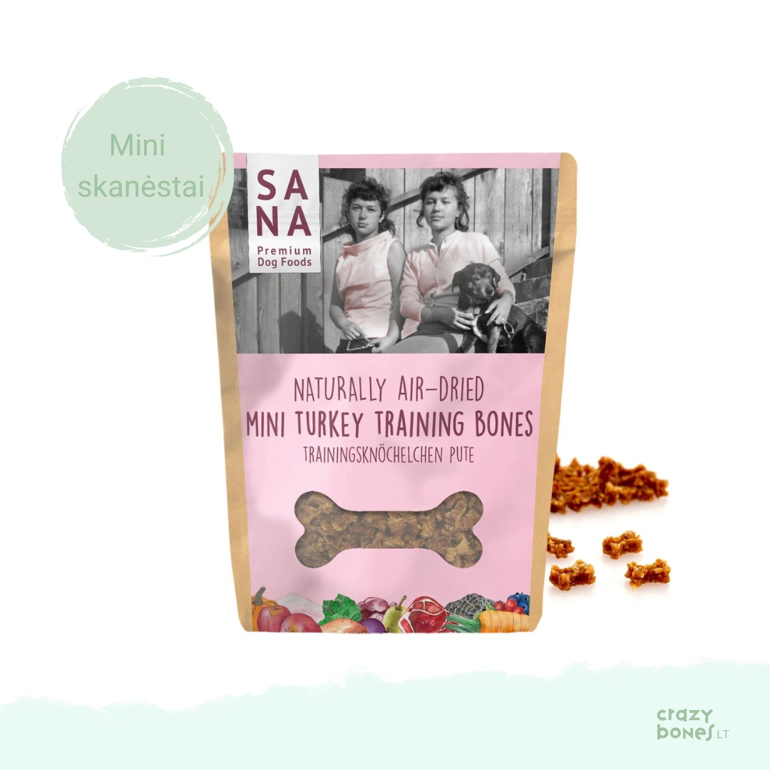 SANADOG Mini Beef Training Bones with spinach and raspberries (100g)