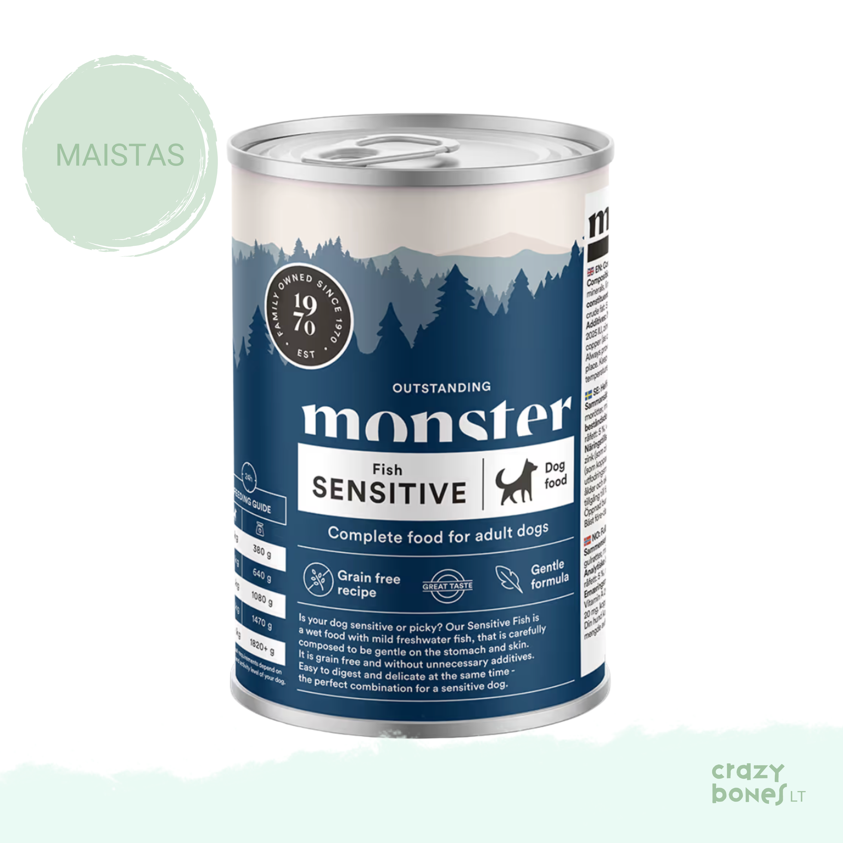 SENSITIVE FISH maistas su žuvimi