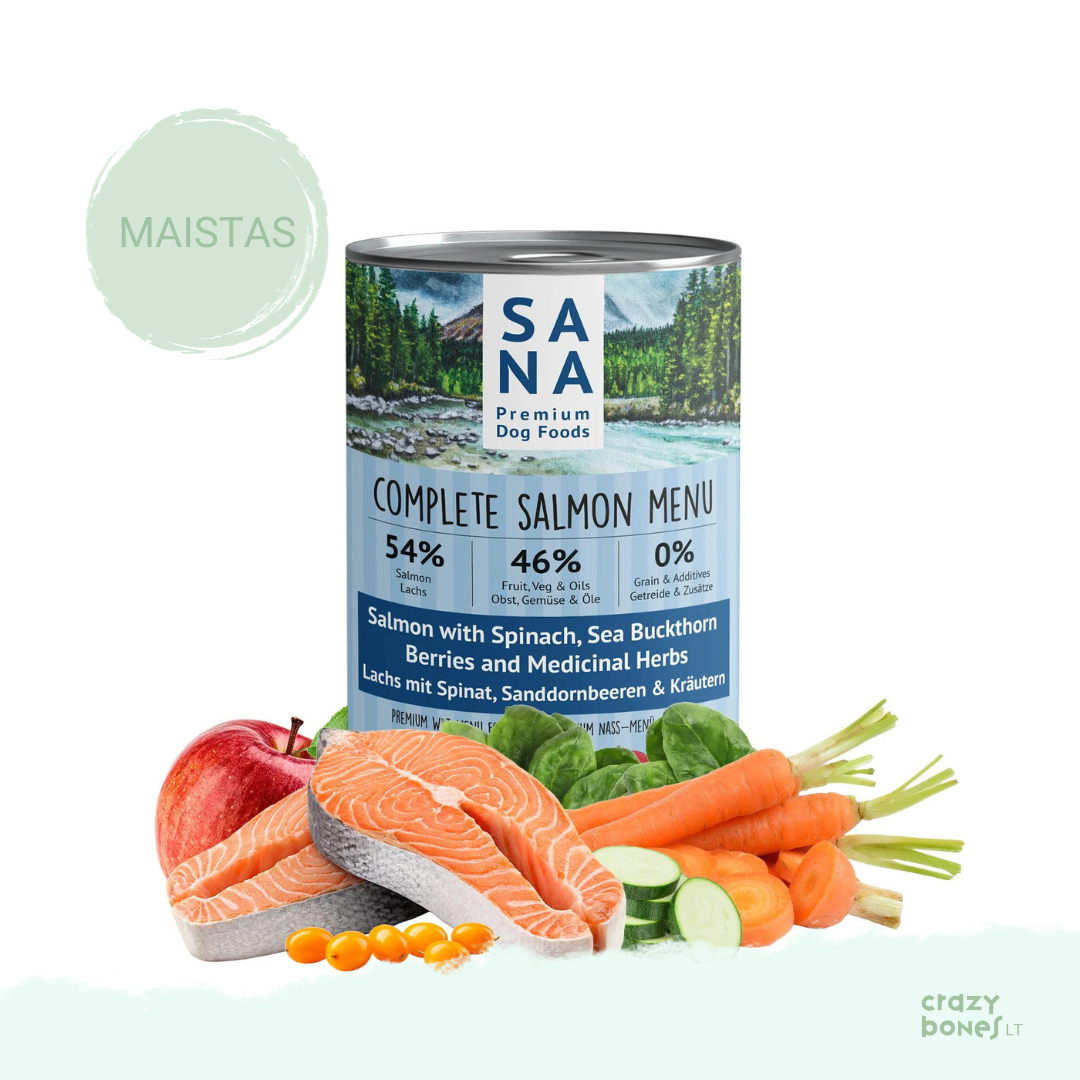 SANADOG canned food for dogs with salmon
