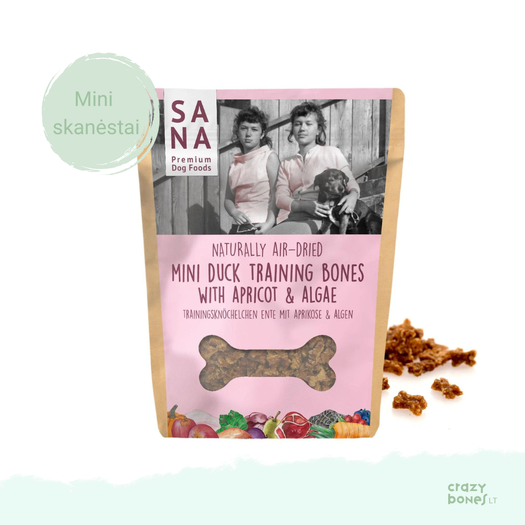 SANADOG Mini Beef Training Bones with spinach and raspberries (100g)