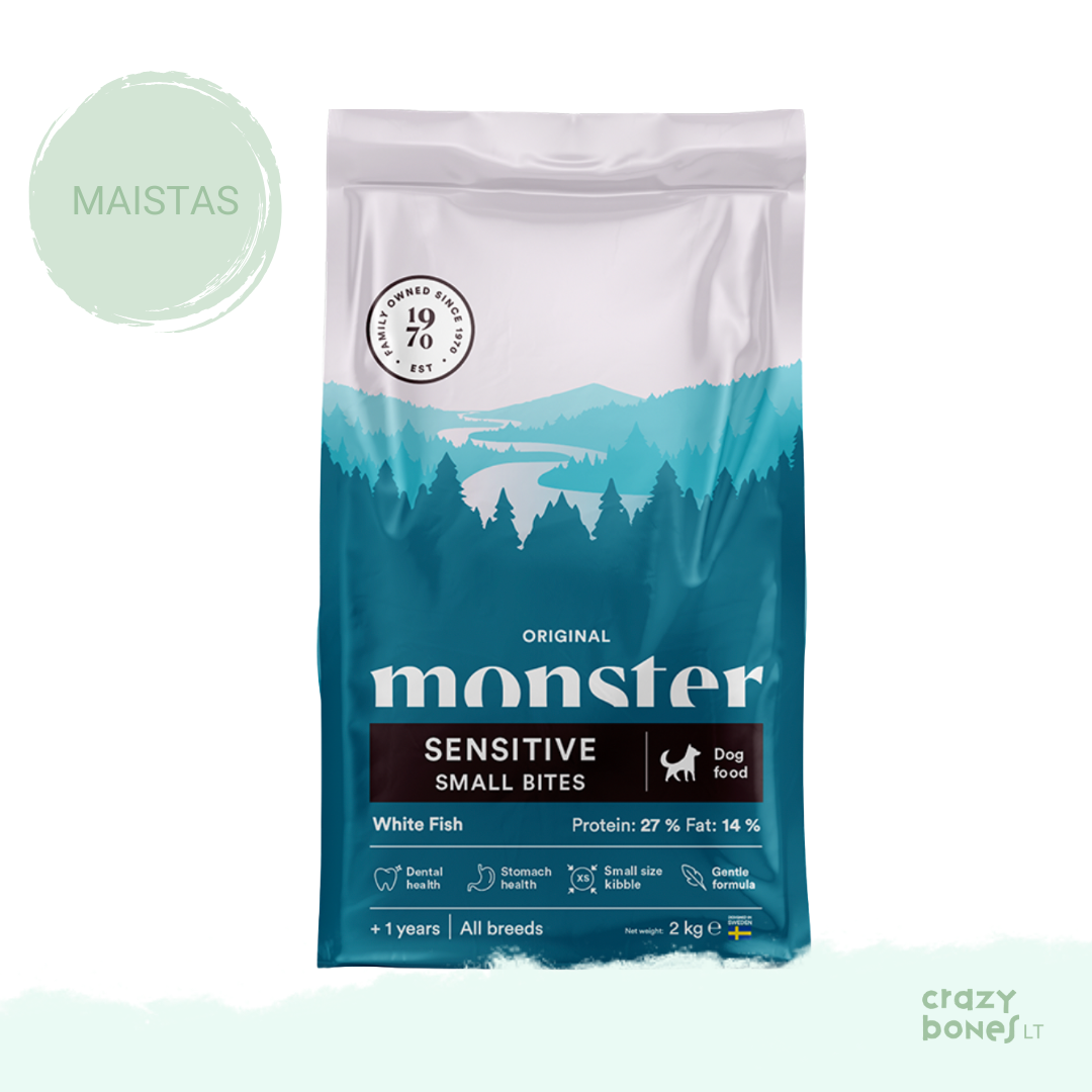 Sensitive small bites white fish dog food