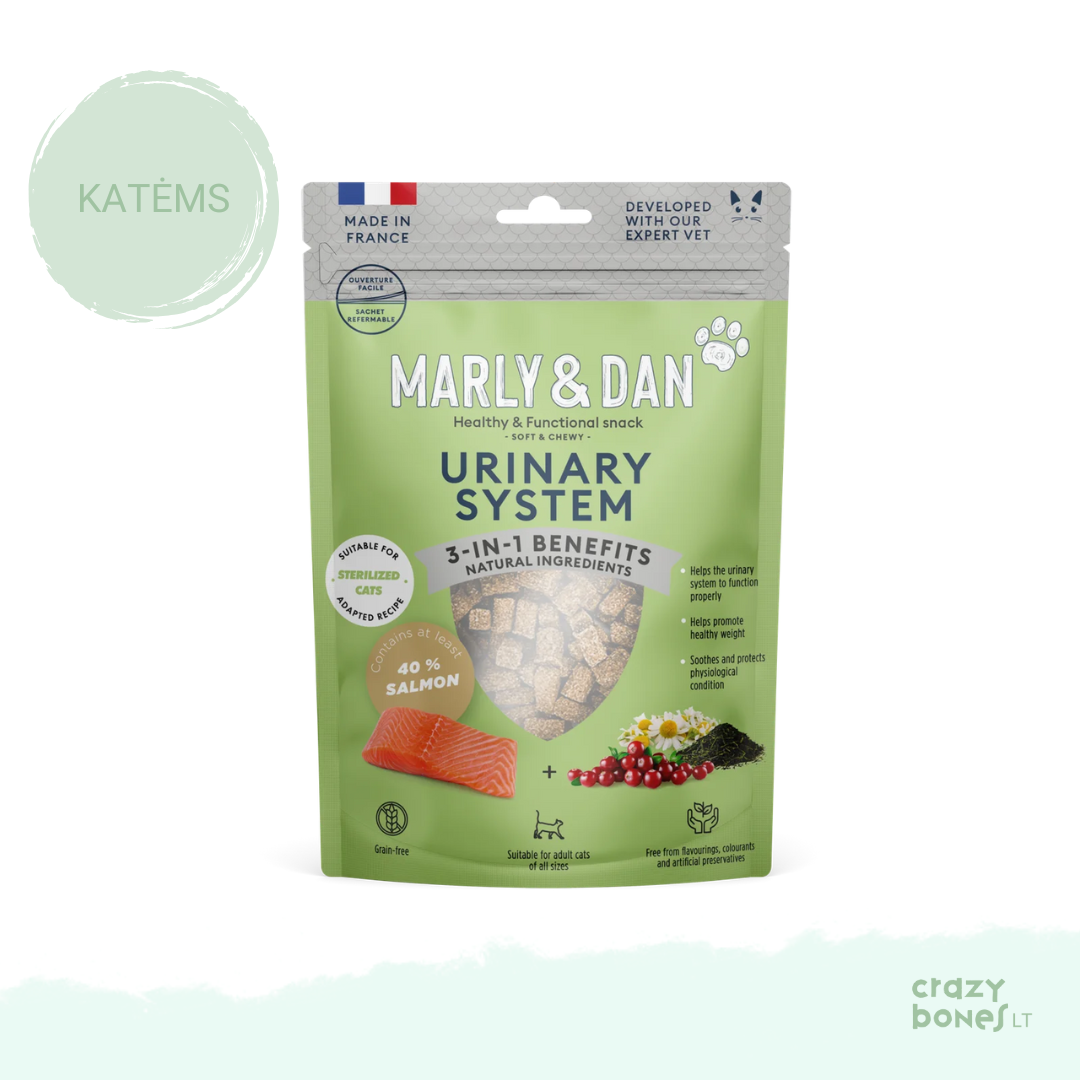 Marly & Dan lašišos skanėstai katėms URINARY