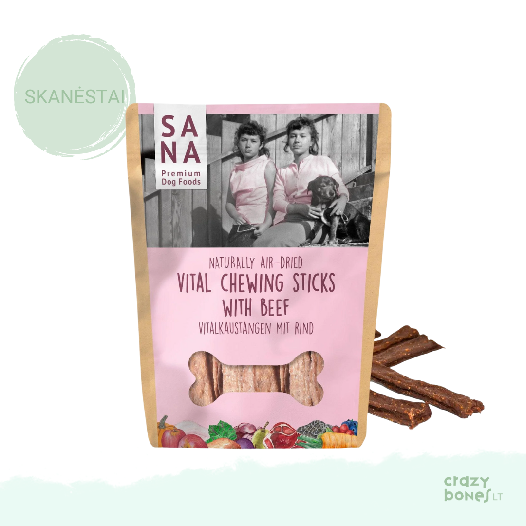 SANADOG Vital Chewing Sticks with Beef and Salmon oil