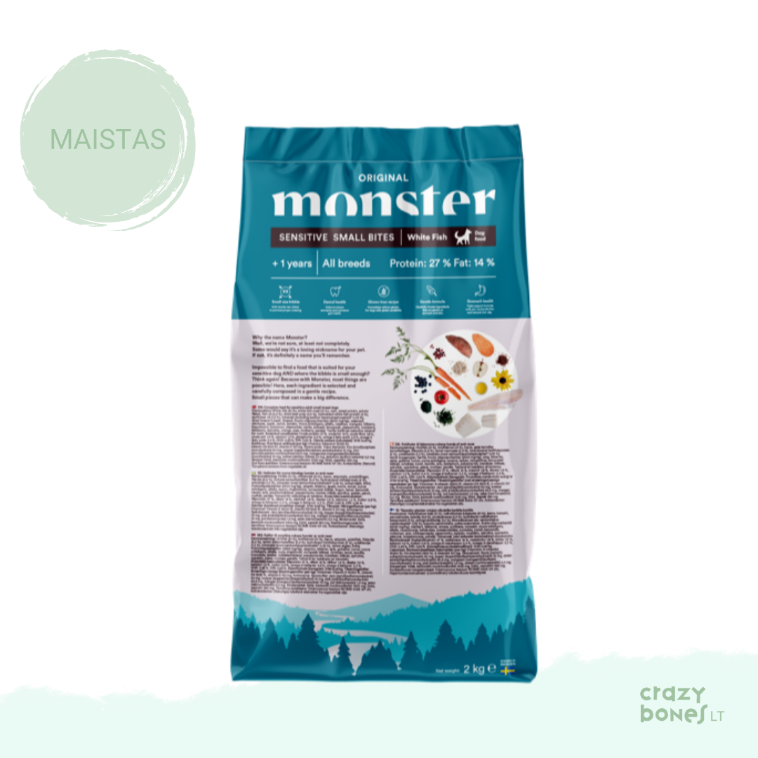 Sensitive small bites white fish dog food