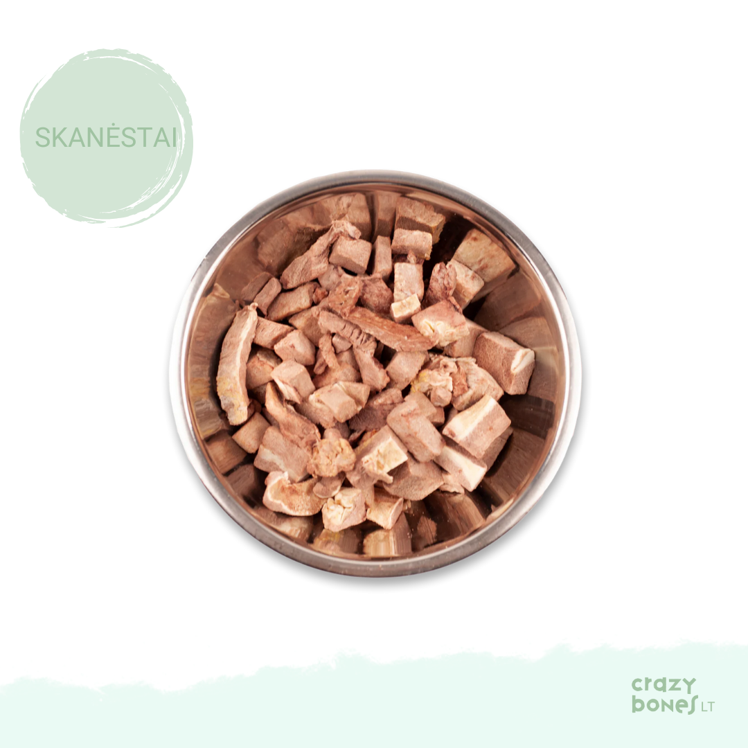 100 % natūralus liofilizuotų elnio kepenų skanėstas