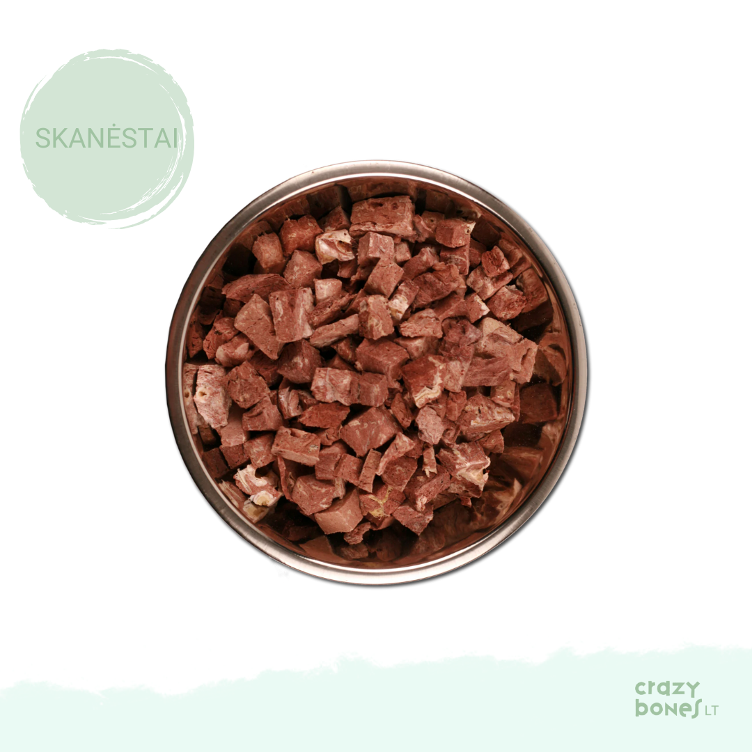 100 % natūralus liofilizuotų jautienos plaučių skanėstas