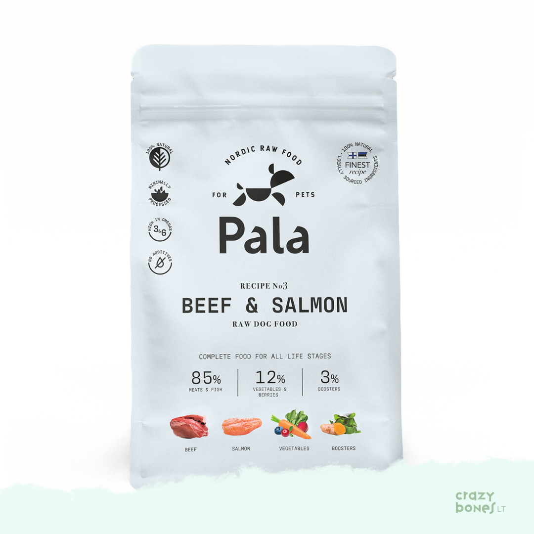 PALA dog food. Recipe NO. 3 - BEEF AND SALMON / 1 kg