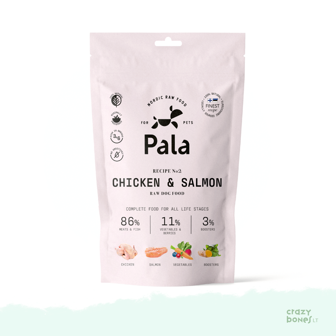 PALA dog food. Recipe NO. 2 - CHICKEN AND SALMON / 1 kg