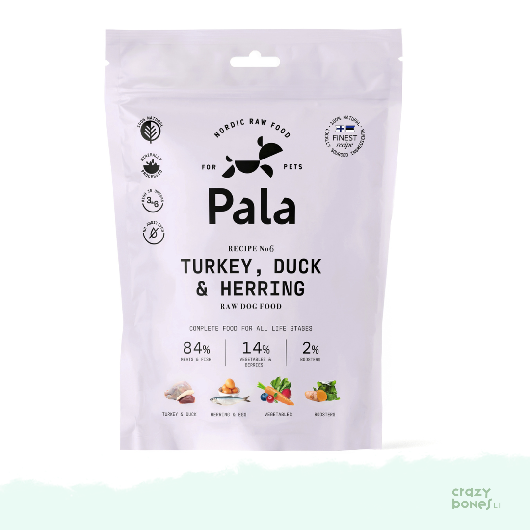 PALA dog food. Recipe NO. 6 - TURKEY, DUCK AND HERRING / 1 kg