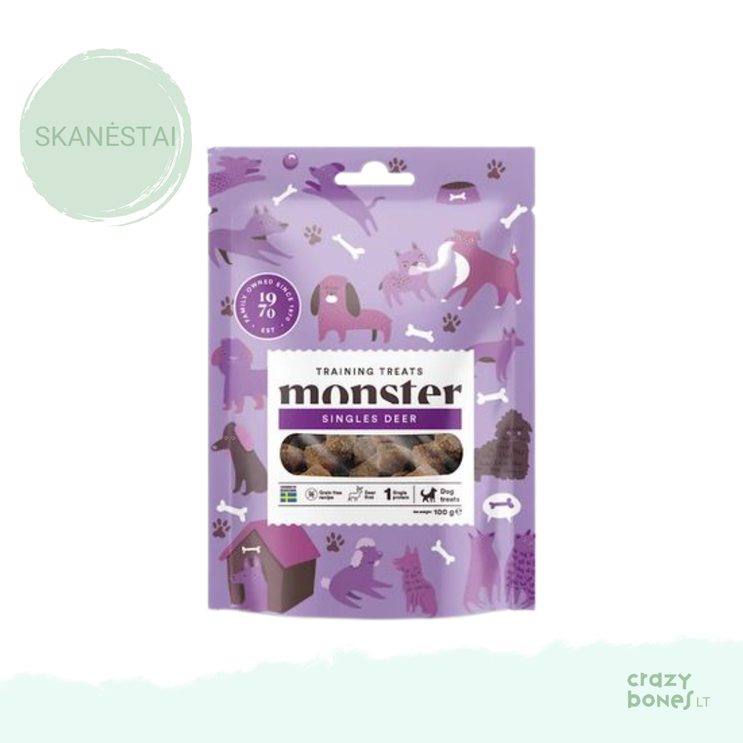 Treniruočių skanėstai su elniena