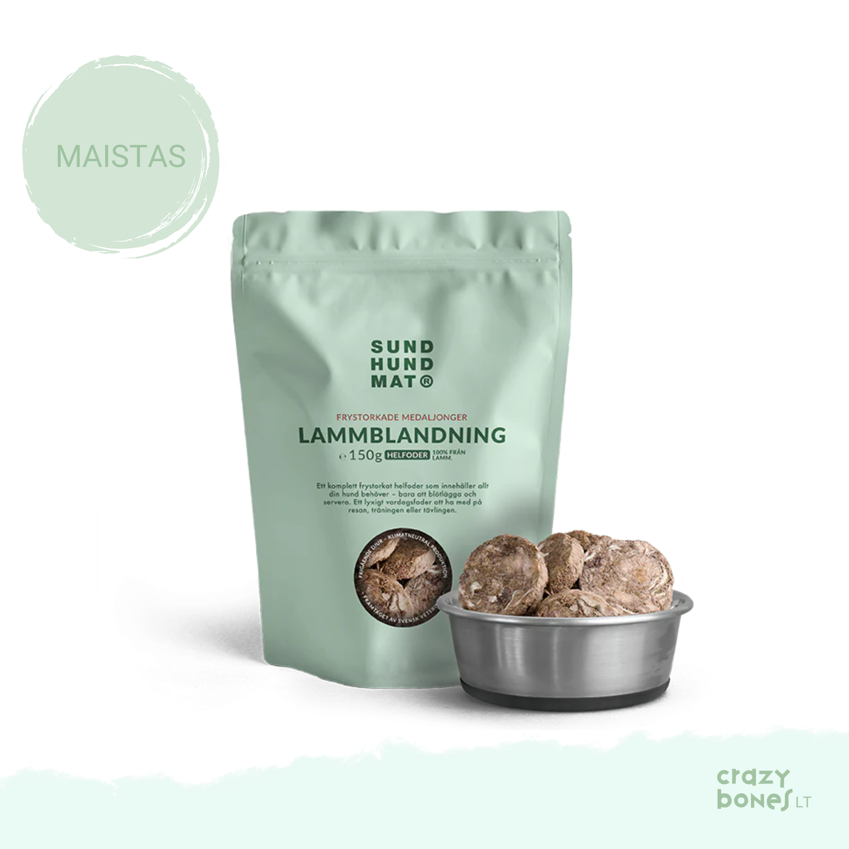 Freeze-dried lamb patties