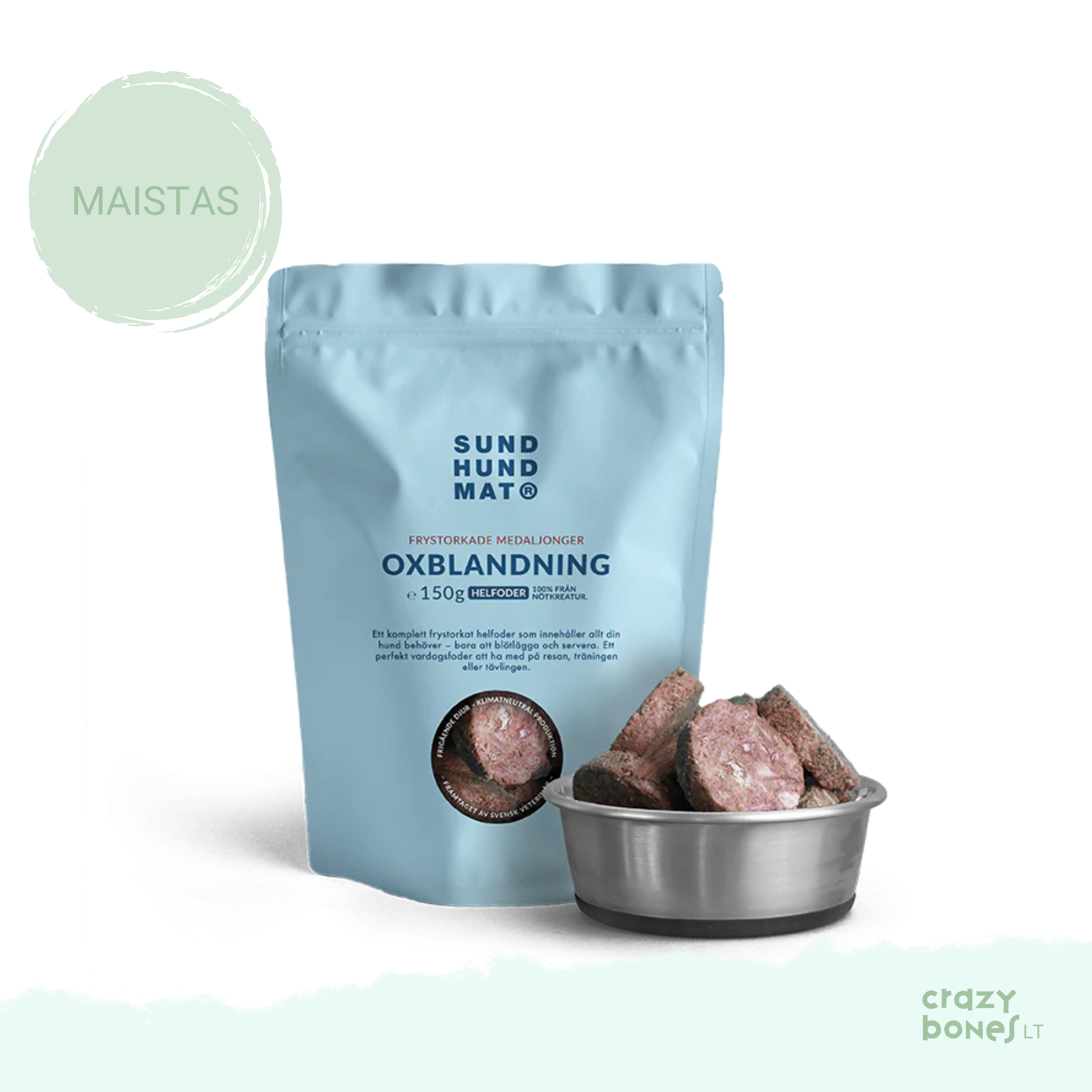Freeze-dried beef patties