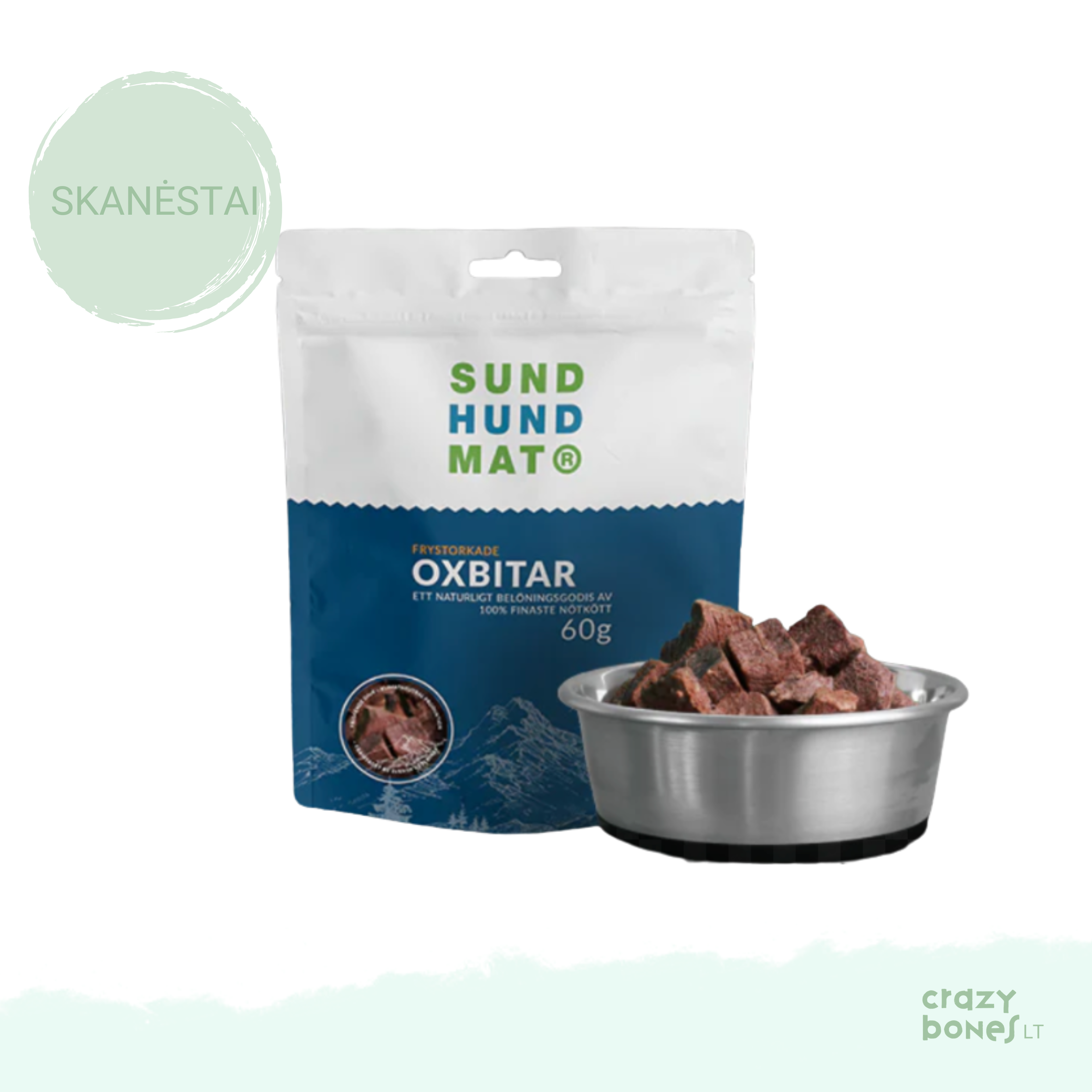Freeze-dried beef treats