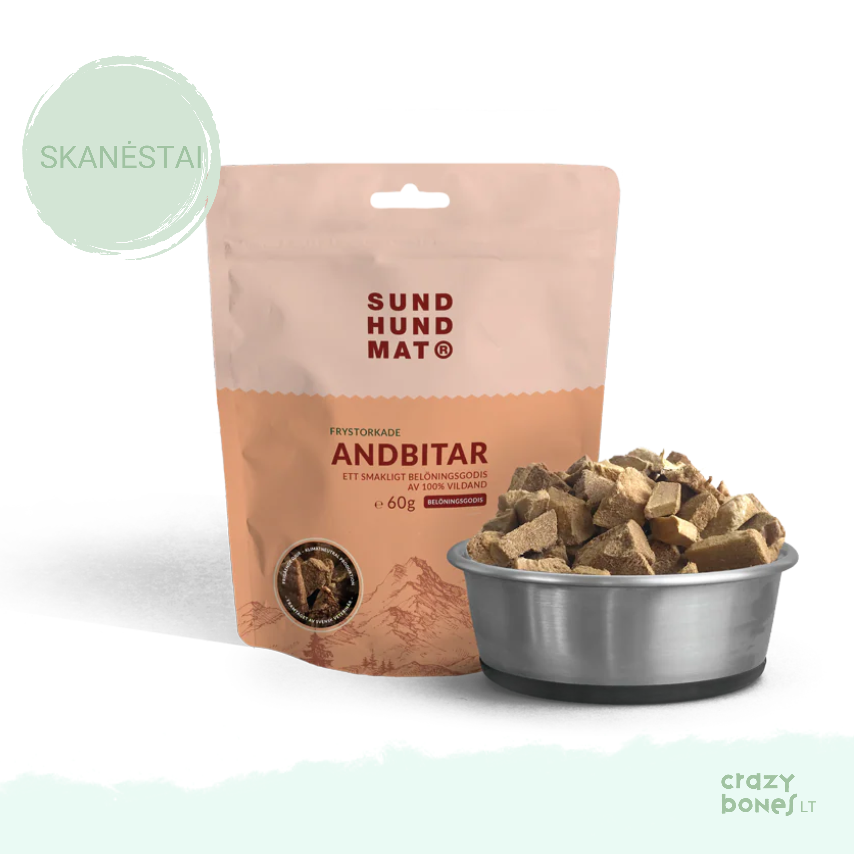 Šaltyje džiovinti laukinės anties gabalėliai