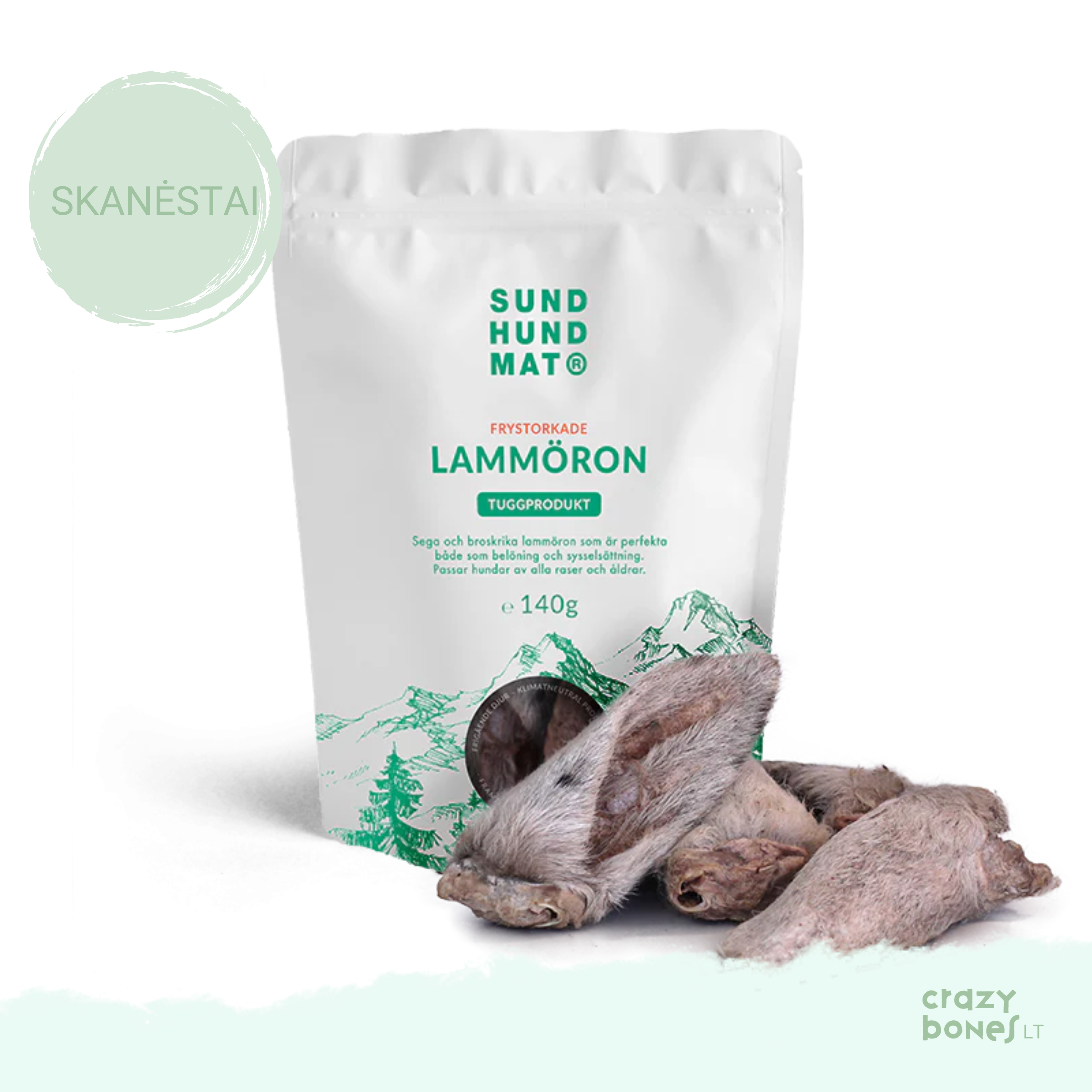 Šaltyje džiovintos ėrienos ausys