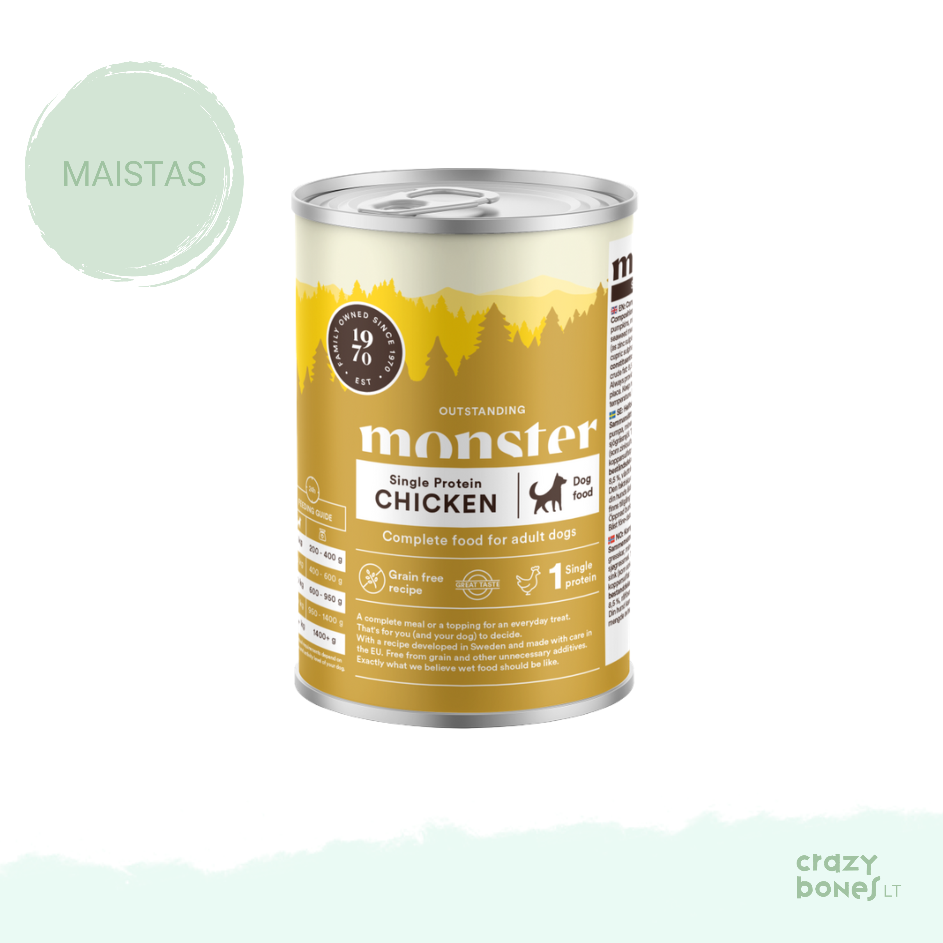 SINGLE PROTEIN CHICKEN maistas su vištiena