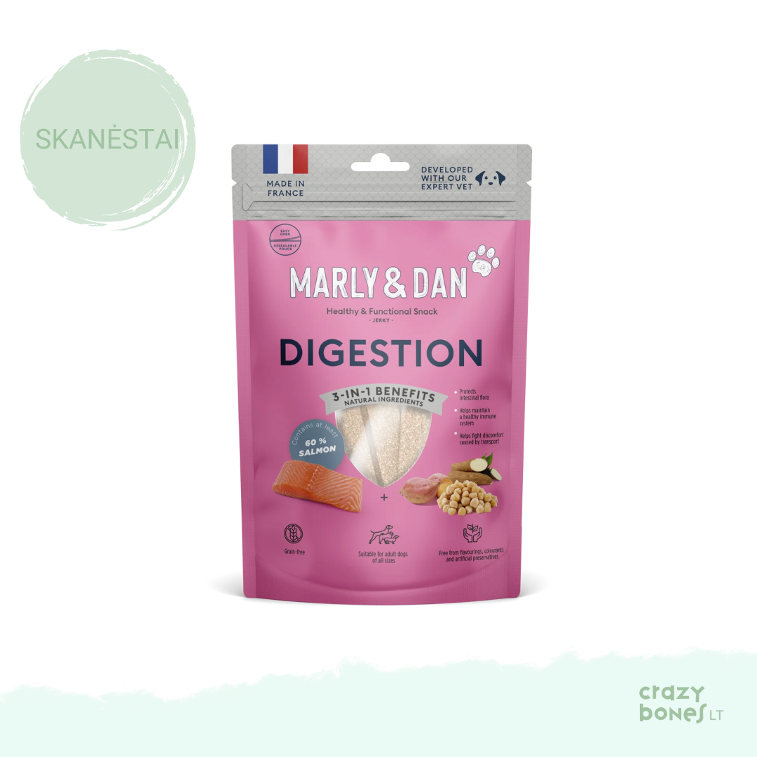 Marly & Dan lašišos skanėstai šunims DIGESTION