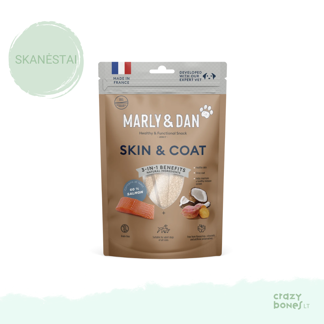 Marly & Dan lašišos skanėstai šunims SKIN & COAT