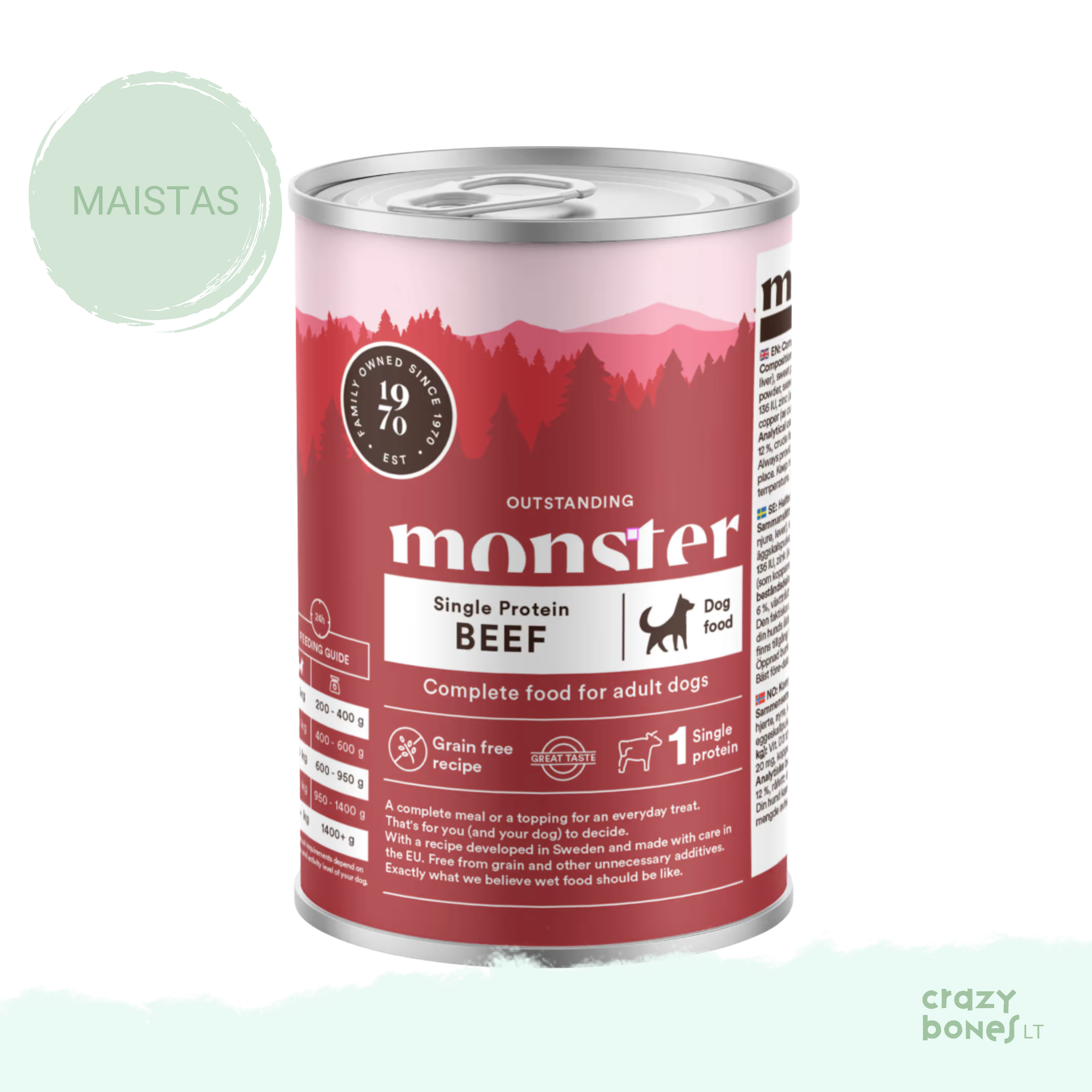 SINGLE PROTEIN BEEF maistas su jautiena