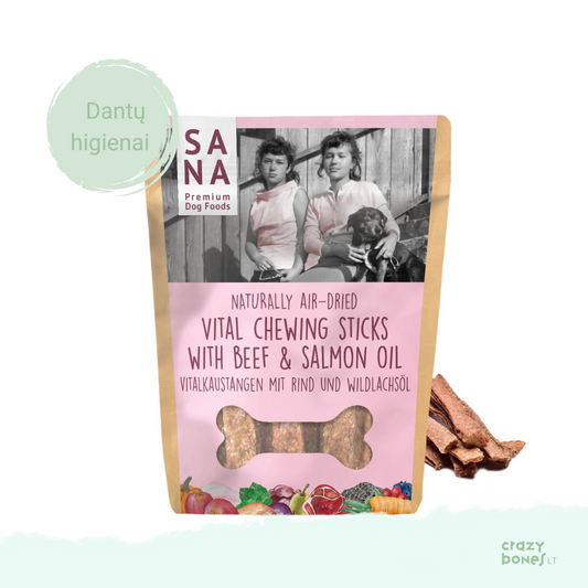 SANADOG Vital Chewing Sticks with Beef and Salmon oil